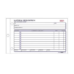 Rediform Office Products Material Requisition Forms, 3 Parts, Crbnls, 4-1/4 x7-7/8 (RED1L115)
