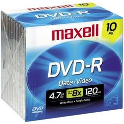 Maxell 16x DVD-R Media - 4.7GB - 10 Pack