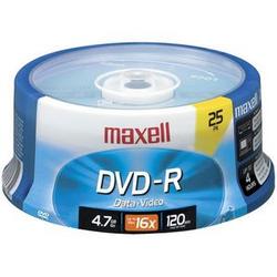 Maxell 16x DVD-R Media - 4.7GB - 25 Pack (635052/638010)