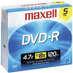 Maxell 16x DVD-R Media - 4.7GB - 5 Pack (635042/635030/638002)