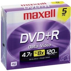 Maxell 16x DVD+R Media - 4.7GB - 5 Pack
