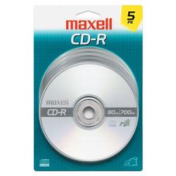 Maxell 40x CD-R Media - 700MB - 120mm Standard - 5 Pack Jewel Case