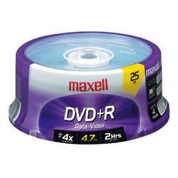 Maxell 8x DVD-R Media - 4.7GB - 25 Pack