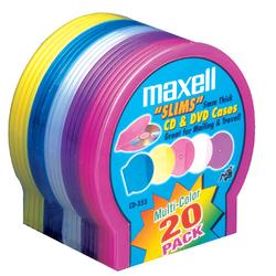 Maxell CD-355 Jewel Cases - Book Fold - Plastic - Blue, Red, Gold, Teal, Brown - 1 CD/DVD