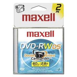 Maxell DVD-RW Double Sided Media - 2.8GB - 80mm Mini - 2 Pack