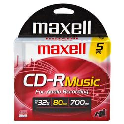 Maxell Music CD-R Media - 5 Pack