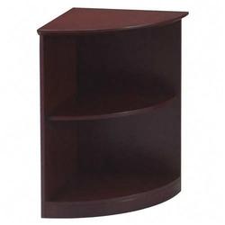 Tiffany Mayline Corsica Series 2-Shelf Quarter Round Bookcase - 29.5 Height x 19 Width x 19 Depth - Beveled Edge - Wood - Mahogany Top