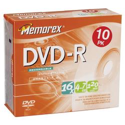 Memorex 16x DVD-R Media - 4.7GB - 10 Pack
