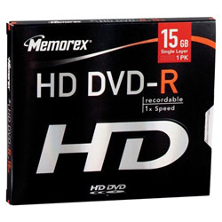 Memorex 1x HD DVD-R Media - 15GB - 1 Pack
