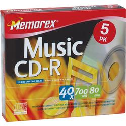 Memorex 40x CD-R Media - 700MB - 5 Pack