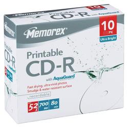 Memorex 52x CD-R Media - 700MB - 10 Pack (32024408)