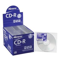 Memorex 52x CD-R Media - 700MB - 2 Pack