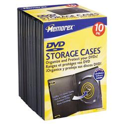 Memorex CD Case - Book Fold - Plastic - Clear - 10 CD/DVD