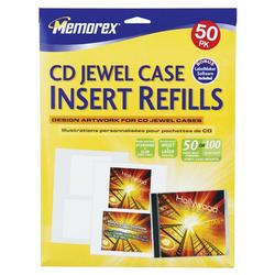 Memorex CD/DVD Case Insert - Matte - 50 x Inserts