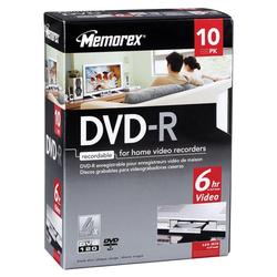 Memorex DVD-R Media - 4.7GB - 10 Pack