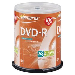 Memorex DVD-R Media 4.7GB 16X ( 100 Pack ) Spindle