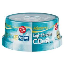 Memorex LightScribe 52x CD-R Media - 700MB - 20 Pack (4732)