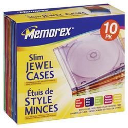 Memorex Slim Cases CD Case - Book Fold - Plastic - Translucent - 1 CD/DVD