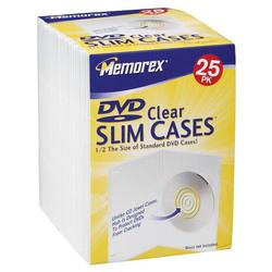 Memorex Slim Clear DVD Storage Case - Book Fold - Polypropylene