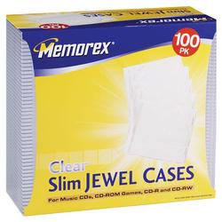 Memorex Slim Jewel CD Cases - Book Fold - Clear