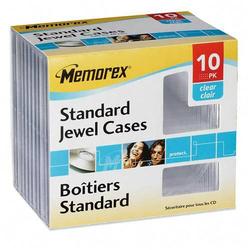 Memorex Standard CD Case - Book Fold - Plastic - Clear, Black