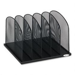 Safco Products Mesh Desk Organizer, Five Upright Sections, Black (SAF3256BL)