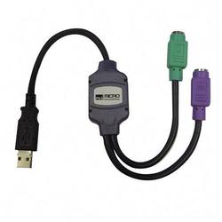 MICRO INNOVATIONS Micro Innovations USB to PS2 Adapter - 4-pin Type A Male USB to 2 x 6-pin mini-DIN (PS/2) Male - 6ft