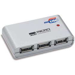 MICRO INNOVATIONS Micro Innovations USB210P Hi-Speed 4-Port USB Hub - 4 x 4-pin Type A USB 2.0 - USB Downstream, 1 x USB 2.0 - USB Upstream - External