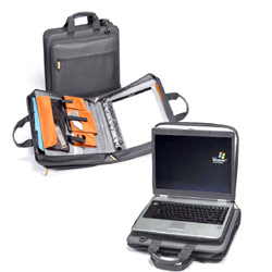 Samsill Microsoft Axis Laptop Zipper Binder - Poly - Black, Orange