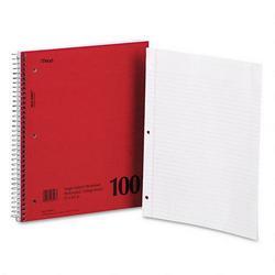 Mead Products Mid Tier Notebook, Perforated Pages, 11 x 8-1/2, 100 Sheets (MEA06546)