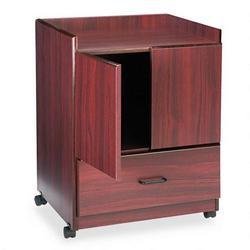 Vertiflex Products Mobile Deluxe Coffee Bar with 2-Door Cabinet & Drawer, Mahogany (VRT50119)