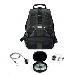 MOBILE EDGE LLC Mobile Edge MEBUN01 Premium Backpack Bundle- SecuriCable Combo Lock, 3-D Optical Mouse