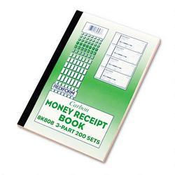 Rediform Office Products Money Receipt Books with Carbons, Triplicate, 4 Forms/Pg, 200 Sets/Bk (RED8K808)