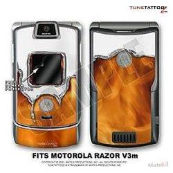 WraptorSkinz Motorola Razor (Razr) V3m Skin Chrome Drip On Fire Kit by