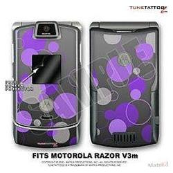 WraptorSkinz Motorola Razor (Razr) V3m Skin Lots Of Dots Purple Kit by