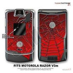 WraptorSkinz Motorola Razor (Razr) V3m Skin Spider Web Kit by TuneTatt