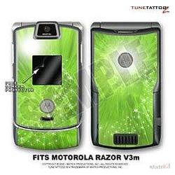 WraptorSkinz Motorola Razor (Razr) V3m Skin Stardust Green Kit by Tune