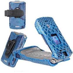 Wireless Emporium, Inc. Motorola V3 Razr Snake Skin Protector Case - Blue