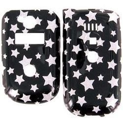Wireless Emporium, Inc. Motorola V323/V325 Black w/Glitter Stars Snap-On Protector Case Facepl