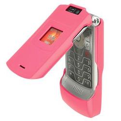 Wireless Emporium, Inc. Motorola V3xx Rubberized Protector Case w/Clip (Pink)
