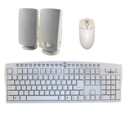 FUJITRONIC Multimedia Keyboard, Mouse, Speaker Combo Kit 3 in 1