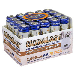 Ultralast NABC UL20AAH2600 UltraLast Nickel-Metal Hydride General Purpose Battery - Nickel-Metal Hydride (NiMH) - General Purpose Battery