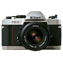 Nikon FM10 35mm SLR Camera with Zoom Nikkor 35-70mm f/3.5-4.8 Lens - 35mm SLR Camera - 35mm (Standard) - 2x Optical Zoom - Silver, Black