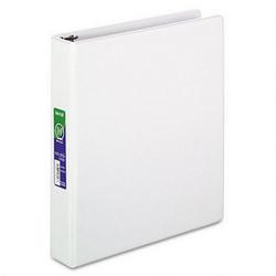 Samsill Corporation Non-Stick Round Ring Poly View Binder for 11 x 8-1/2 Sheets, 1-1/2 Cap., White (SAM18457)