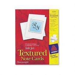 Avery-Dennison Note Cards, Textured, Card Size 4-1/4 x5-1/2 , White (AVE03379)