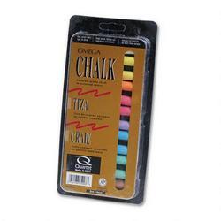 Quartet Manufacturing. Co. Omega® Nontoxic Low Dust Chalk, Assorted Colors, 12 Sticks per Pack (QRT305003)