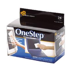 Read Right/Advantus Corporation One Step CRT Screen Cleaning Wipes, 24 Foil Packets (REARR1209)