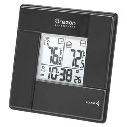 Oregon Scientific RAR-381BLR-BLACK Wireless Indoor/Outdoor Thermometer with Digital Clock