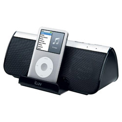 Iluv jWIN i-Luv i819BLK Stereo Speaker with iPod Dock - 2.0-channel - 5W (RMS) - Black