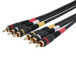 Eforcity 3 RCA Composite Video + Audio Cable - 12ft